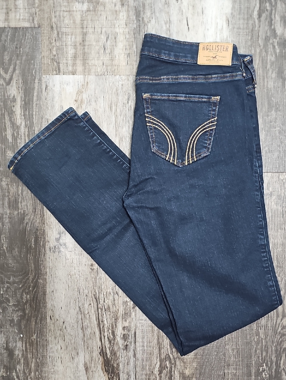 Womens Hollister Dark Blue Skinny Jeans 9Long
